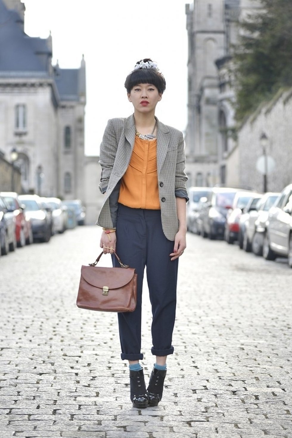 Foto: http://lookbook.nu/look/4569849-Zara-Blazer-Top-Dress-Gallery-Bag-Vintage-Pants - Inspiration: Den herreinspirerede blazer