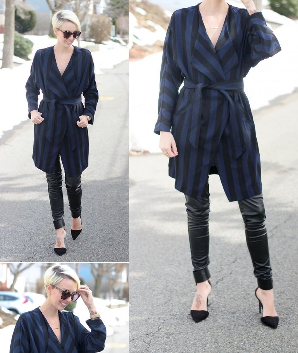 Foto: http://lookbook.nu/look/5886415-H&M-Coat-Leggings-Zara-Heels-Navy-Black-Stripes - Tendens 2014: Striber