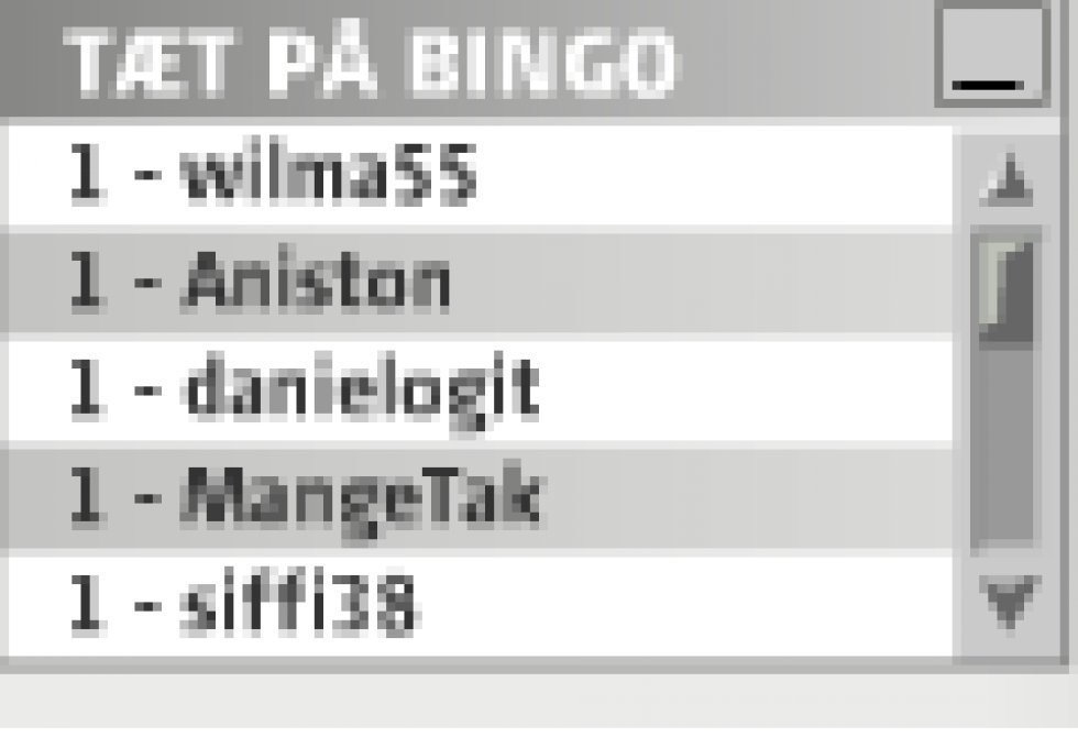 Bingo på Danskespil.dk - Resultatet