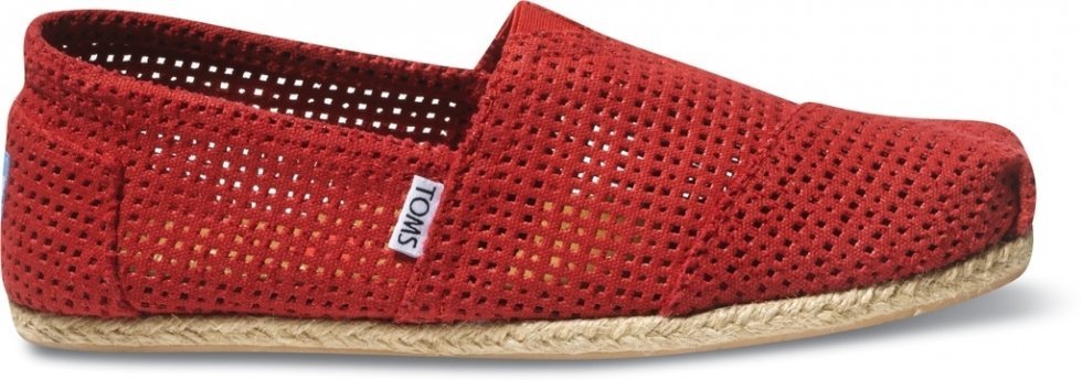 Røde TOMS sko med hulmønster til vejl. udsalgspris på 550 kr. - TOMS shoes