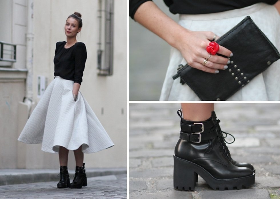 Foto: http://lookbook.nu/look/5529890-Zara-Top-H&M-Baby-Doll-Skirt-Black-Boots-Ba&Sh - Tendens: Haute Couture i casual forstand