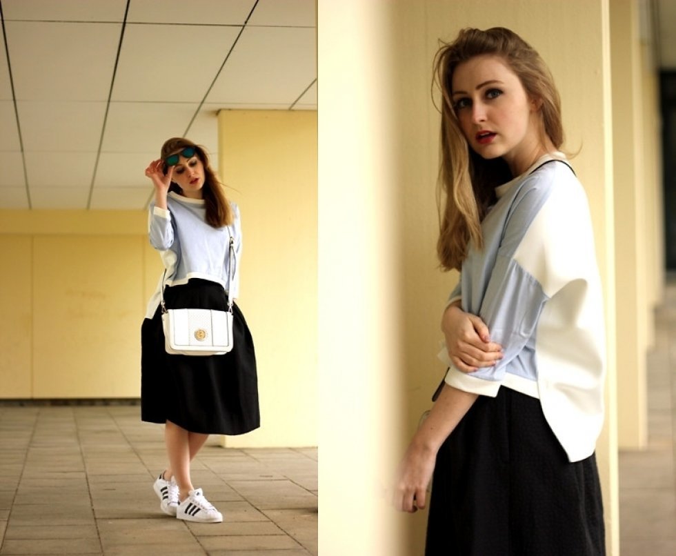 Foto: http://lookbook.nu/look/6038979-Zara-Crop-Top-H&M-Midi-Skirt-Laid-Back - Inspiration 2014: Midi skirt