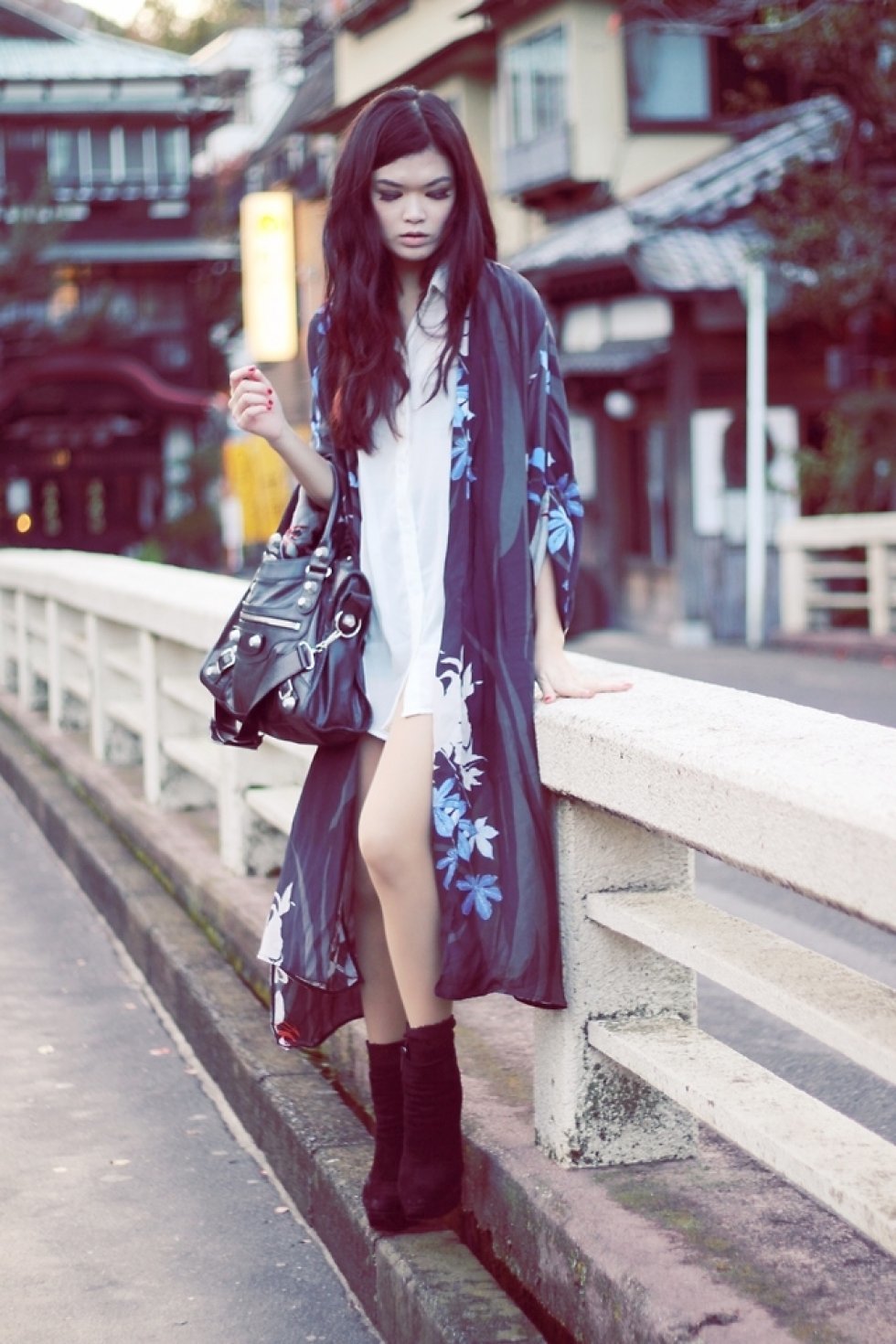 Foto:http://lookbook.nu/look/2844487-Zara-Kimono-Dolce-Vita-Boots-Konichiwaaaa - Inspiration 2014: Sommerens pyjamaslook