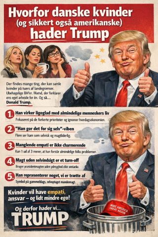 Hvorfor danske kvinder (og sikkert også amerikanske) hader Trump