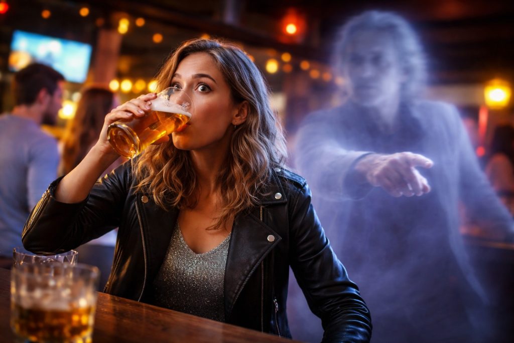 Undskyld jeg bundede min drink – det var et spøgelse