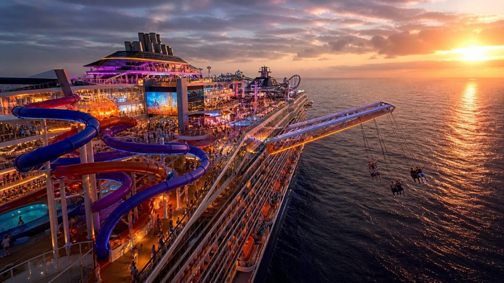Feriecruise med tivoli, vandland og en gyngetur 50 meter over havet