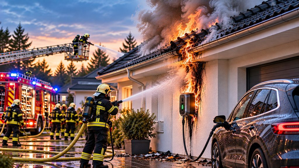 Opladning af elbil gik galt – seks brandbiler rykkede ud