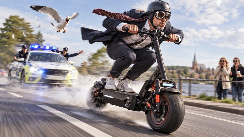 El-løbehjul kunne køre 146 km/t – og pludselig virker cykelhjelmen lidt optimistisk