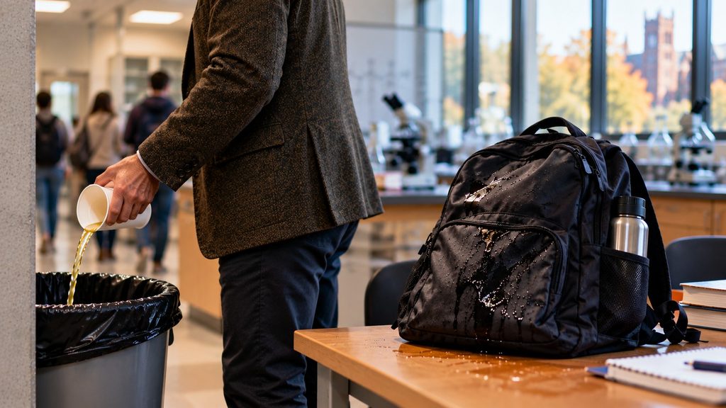 Professor tissede i kopper og hældte urinen ud på universitetet – nu kan hans bizarre vane koste ham fem års fængsel