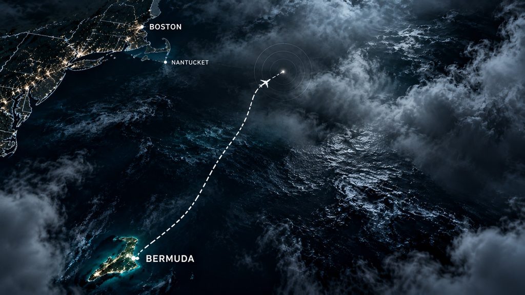 Fly fra Bermuda nåede aldrig frem til Boston – seks personer ombord